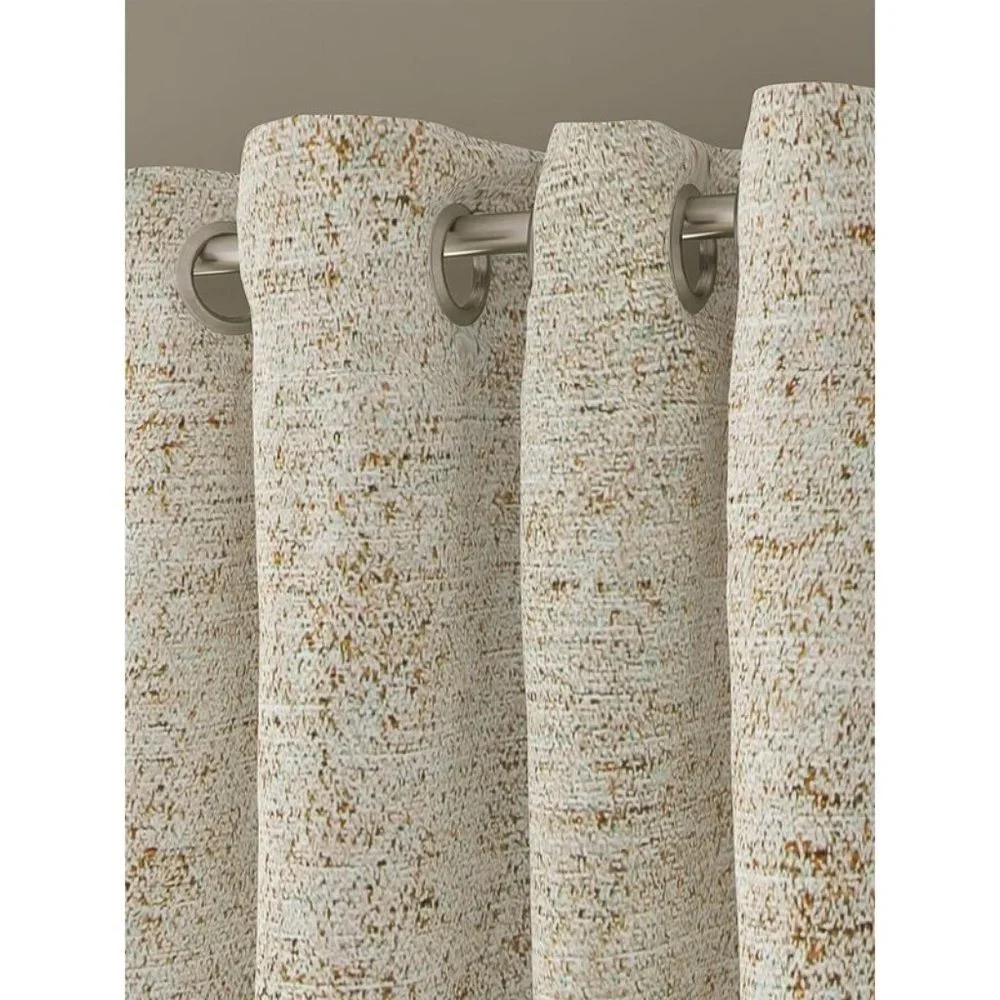 17 Stories Newtowne Textured Jacquard Woven Curtain Panels Pair (2) 52 x 84 NEW